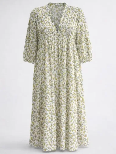 Botanical Vine Smocked Maxi Dress — photo 4