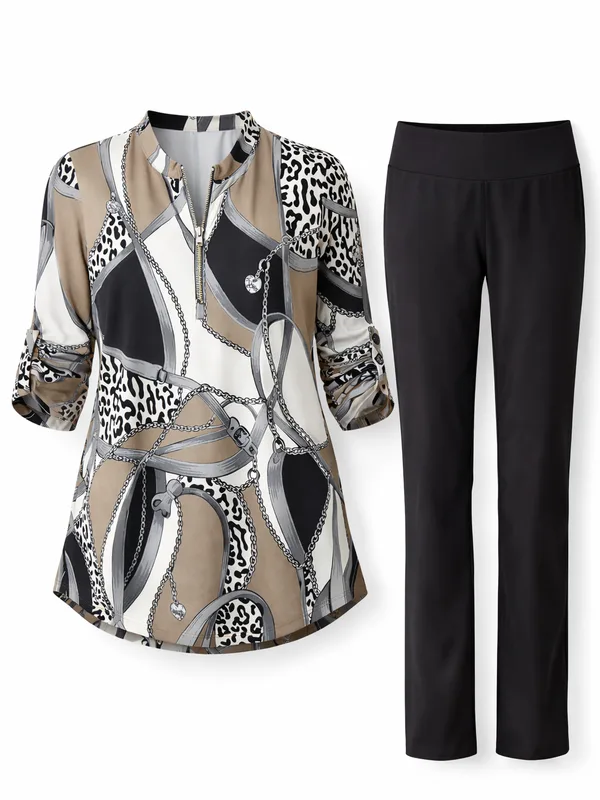 Mixed Print Chain Tunic — photo 3