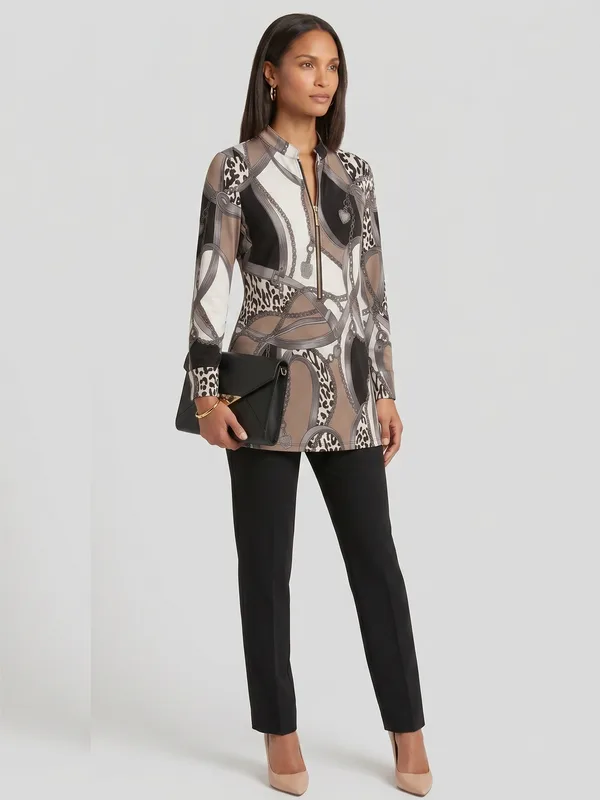 Mixed Print Chain Tunic — photo 5