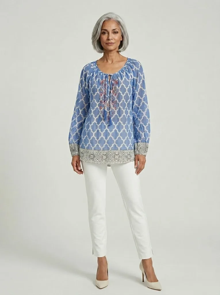 Embroidered Boho Blouse