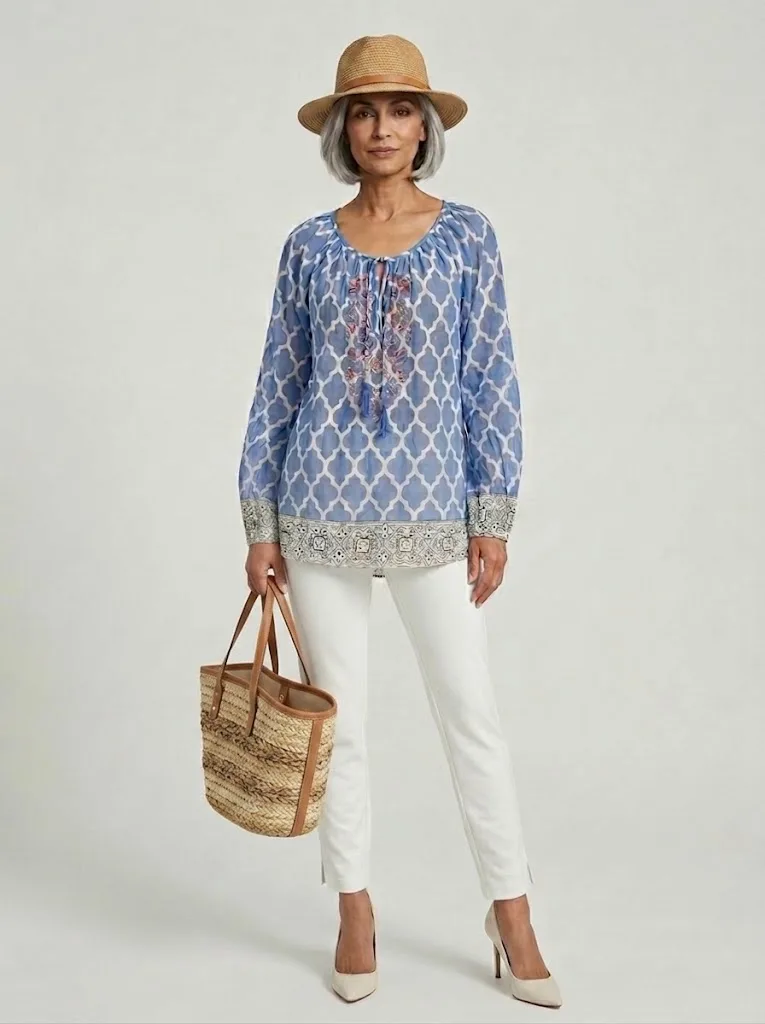 Embroidered Boho Blouse — photo 6