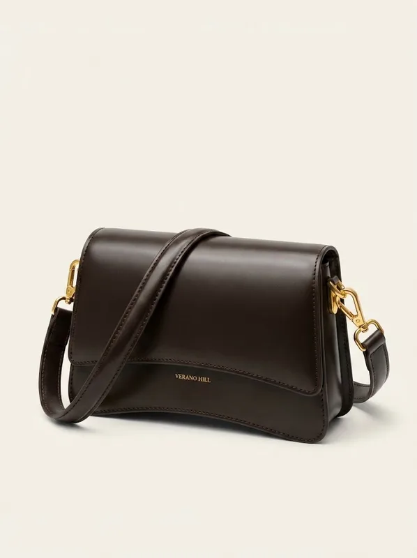Espresso Leather Crossbody | Brown Everyday Crossbody Bag