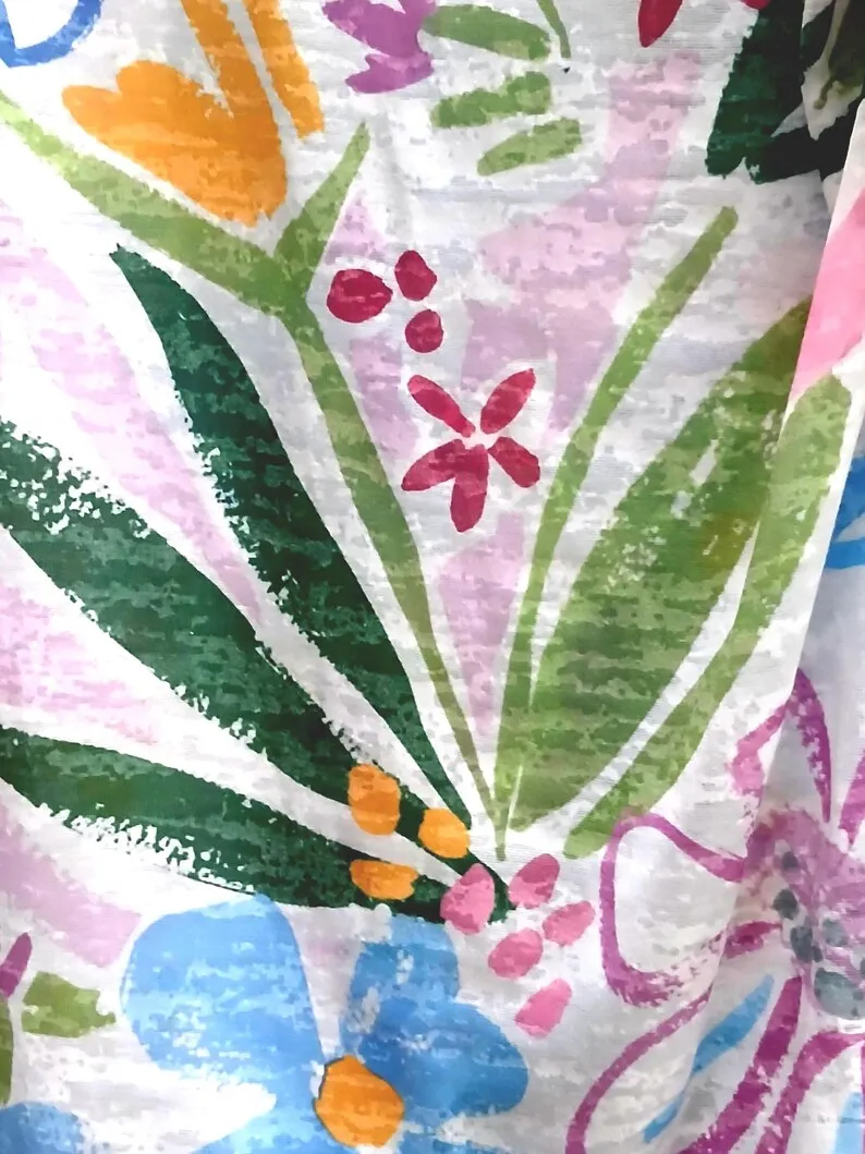 Floral Print Burnout V Neck Top | Jess & Jane, 3/4 Sleeve — photo 3