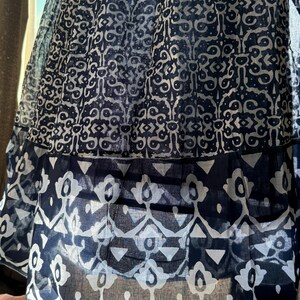 Dolma's Skye Dress Lined In A Blue Geometric Cotton | Boho Tunic Breezy Cruisewear Travel — photo 4