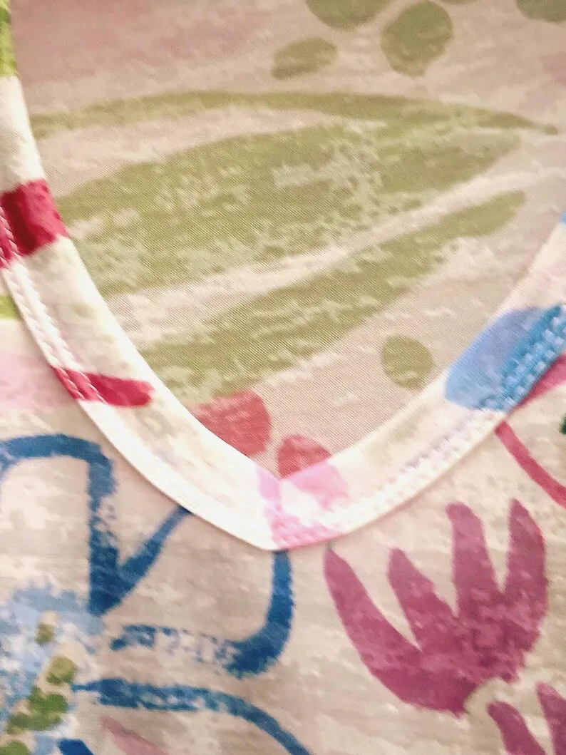 Floral Print Burnout V Neck Top | Jess & Jane, 3/4 Sleeve — photo 2