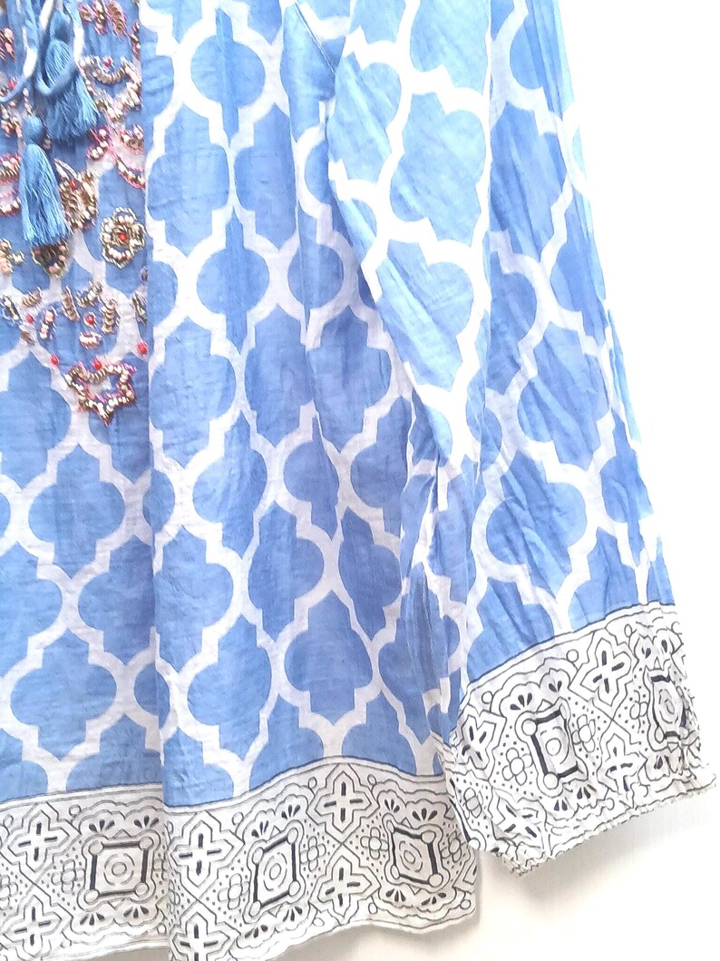 Embroidered Dolma Cotton Boho Blouse