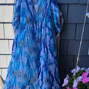 Sky Dress New Print Feather Light Cotton Gauze | Breezy Travel Style For Hot Climate. — photo 9
