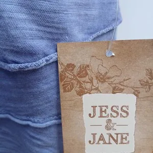 Floral Periwinkle Tunic Cotton Slub | Usa Made Travel Or Layering Top By Jess & Jane — photo 4