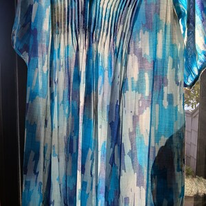 Sky Dress New Print Feather Light Cotton Gauze | Breezy Travel Style For Hot Climate. — photo 8