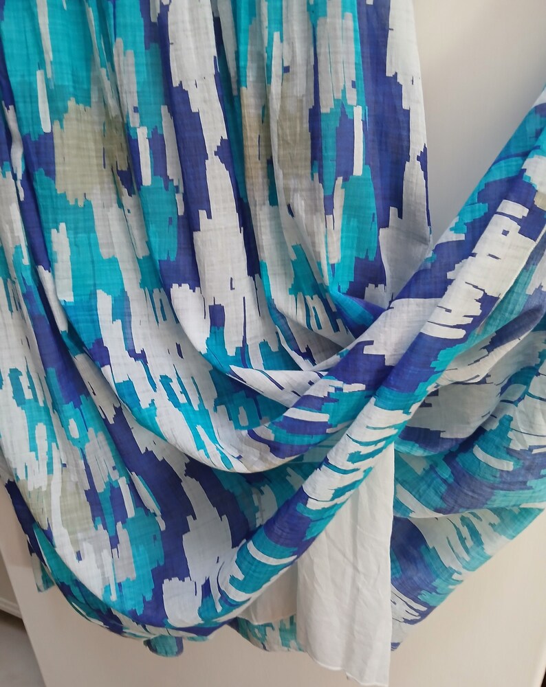 Sky Dress New Print Feather Light Cotton Gauze | Breezy Travel Style For Hot Climate. — photo 5