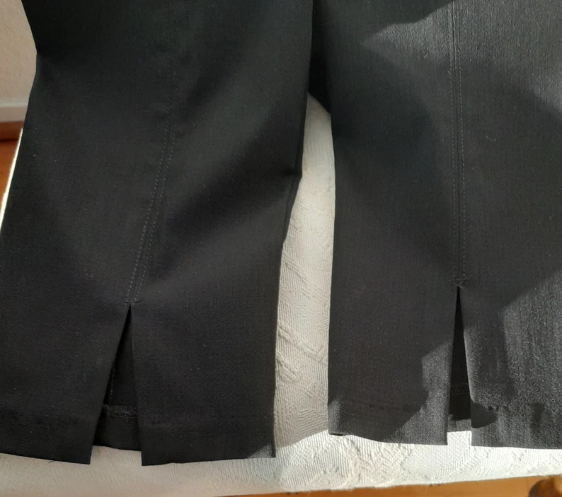 Floral Print Stretch Pants, Rayon Spandex, Custom Length — photo 4