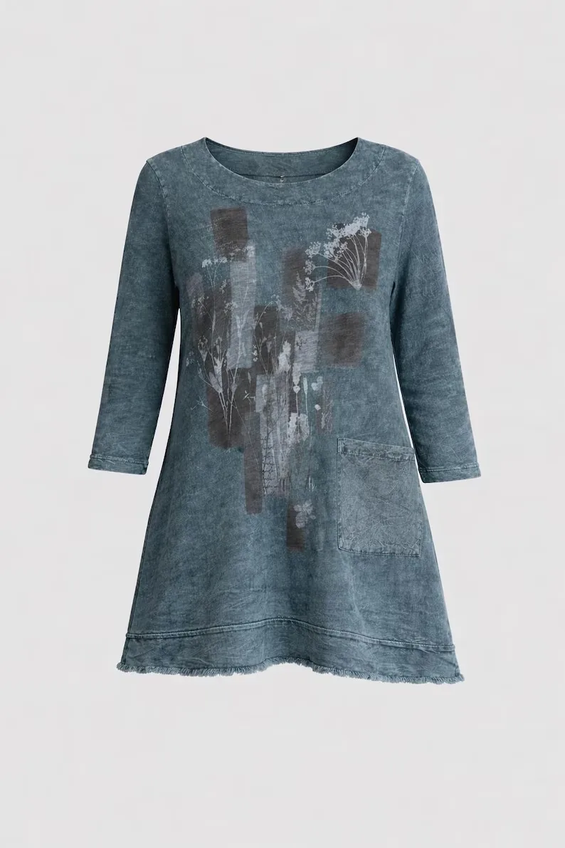 Jess & Jane Mineral-Washed 'Dreaming' Tunic French Cotton Terry — photo 2