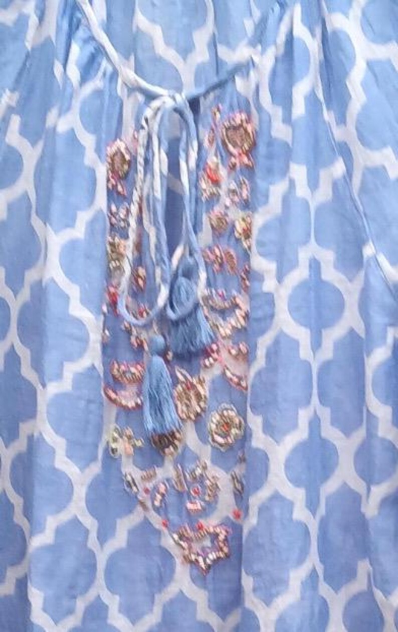 Embroidered Dolma Cotton Boho Blouse — photo 3