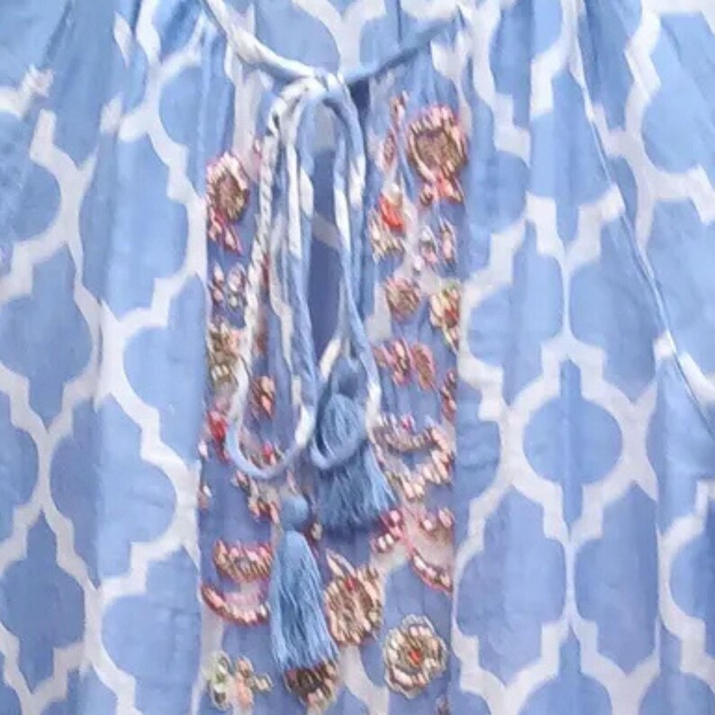 Embroidered Dolma Cotton Boho Blouse — photo 5