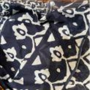 Dolma's Skye Dress Lined In A Blue Geometric Cotton | Boho Tunic Breezy Cruisewear Travel — photo 5