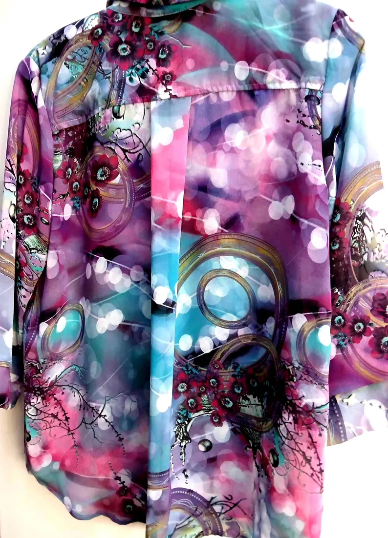 Elegant Petite Blouse, Designed By My Italian Designer In Outstanding Soft Mauve Colors. — photo 2