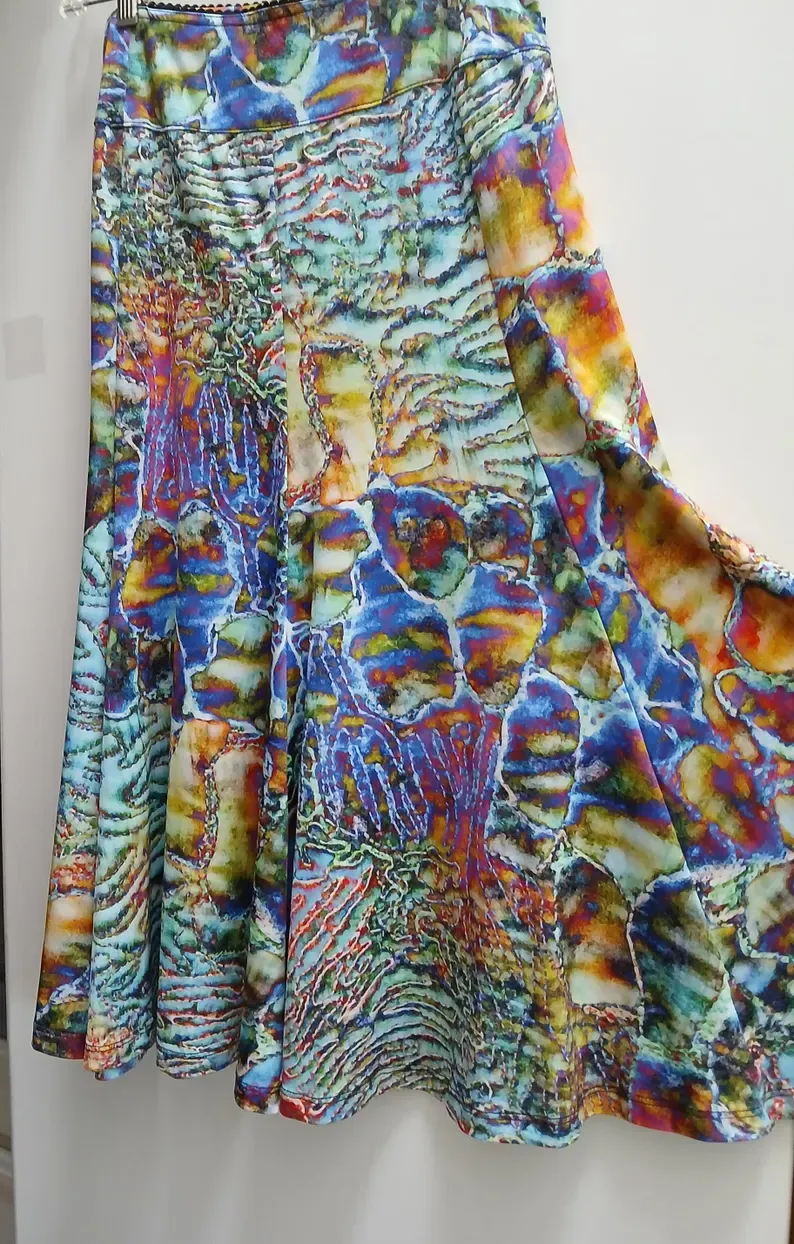 Klaveli Blue Italian Designer Skirt | Gift For Her | Women's Dress | Hand Picked Fabric — photo 2