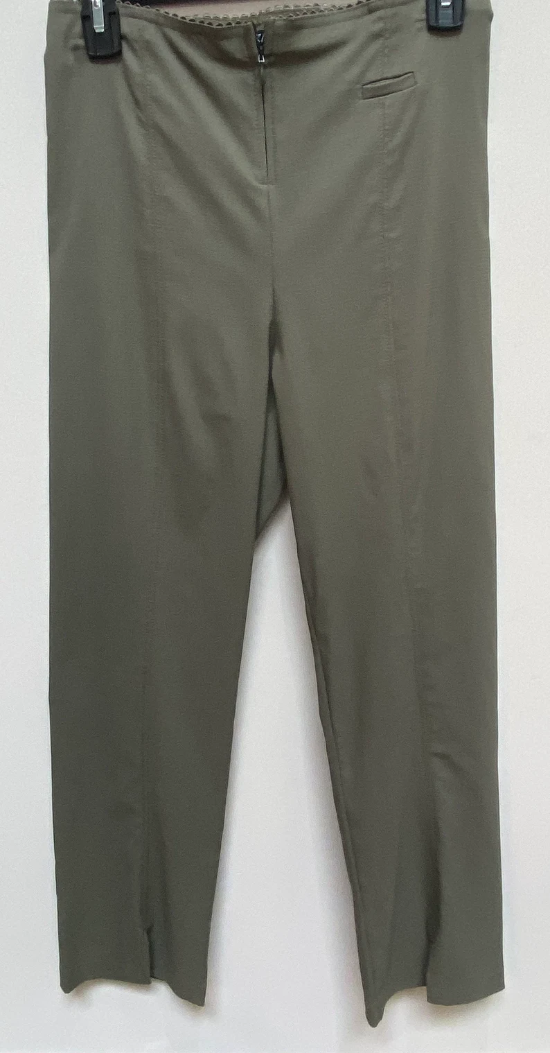 Floral Print Stretch Pants, Rayon Spandex, Custom Length — photo 3