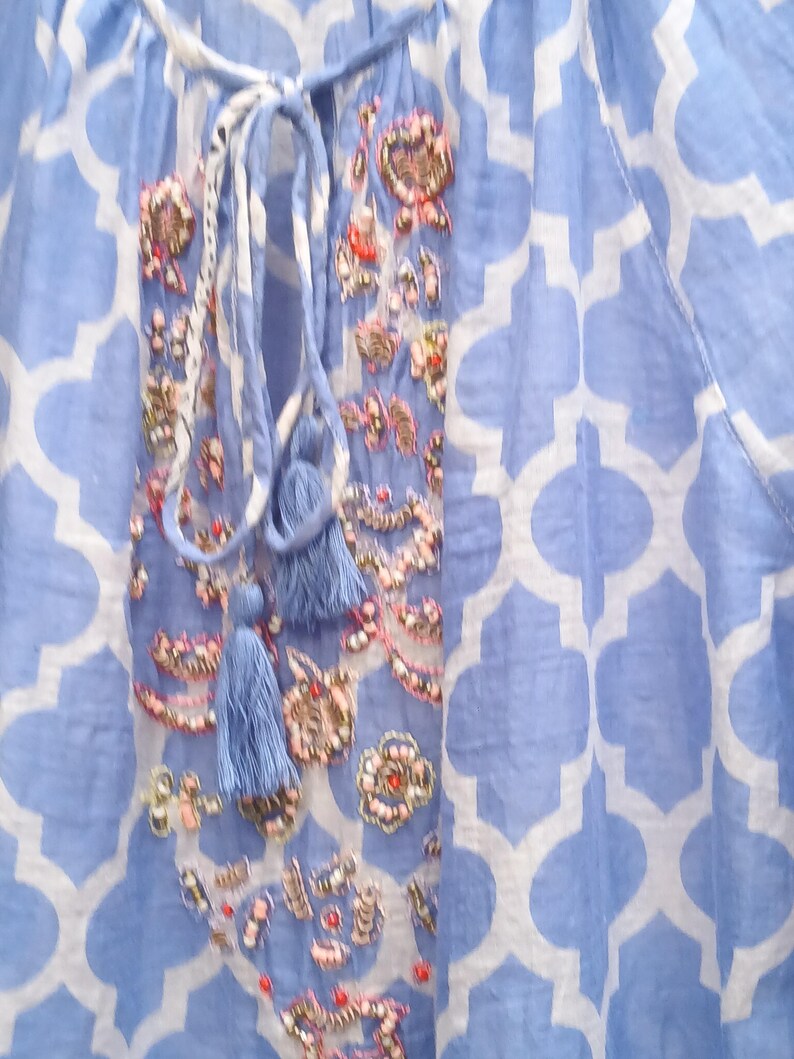 Embroidered Dolma Cotton Boho Blouse — photo 2
