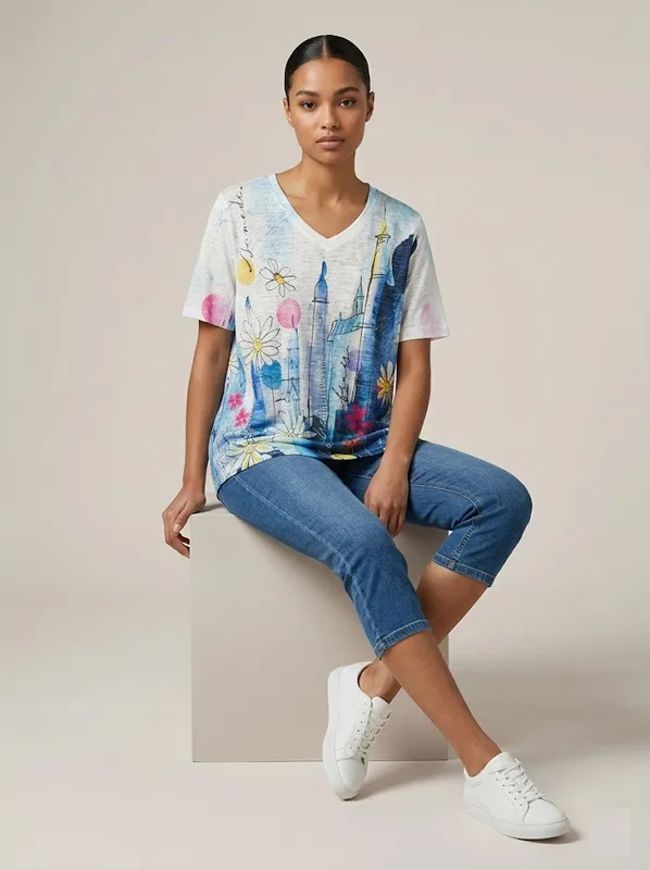The Saturday Crushed Slub Knit Tee — photo 2