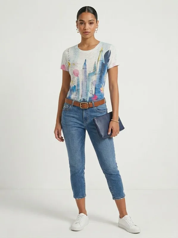 The Saturday Crushed Slub Knit Tee — photo 3