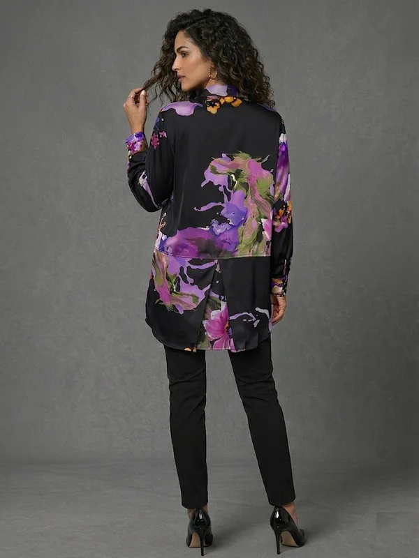 Painterly Bloom Button Tunic — photo 3