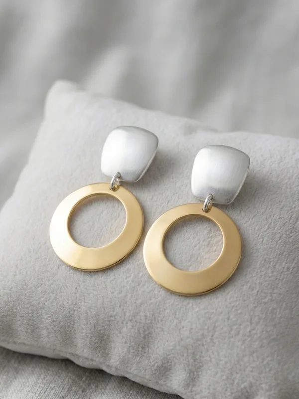 Marjorie Baer Open Circle Drop Earrings