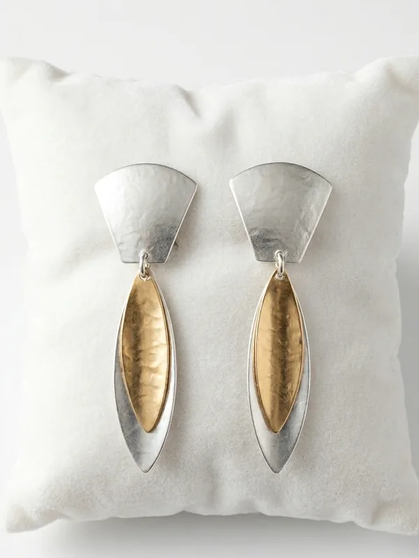 Marjorie Baer Fan and Marquise Drop Earrings