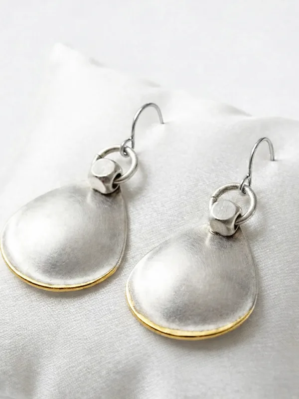 Marjorie Baer Brushed Dome Drop Earrings