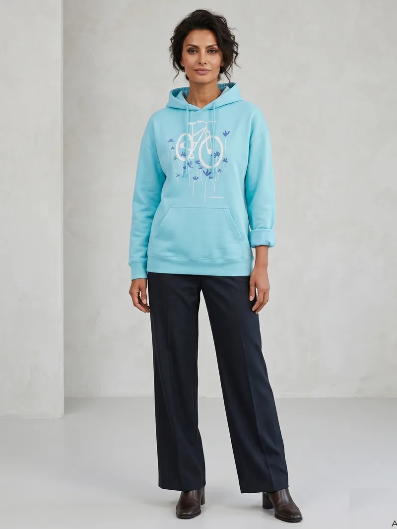 Bicycle Floral Hoodie
