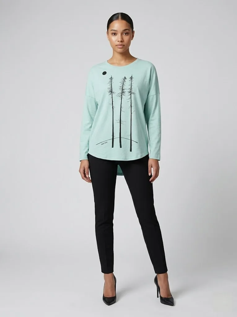 Pine Tree Long Sleeve Top