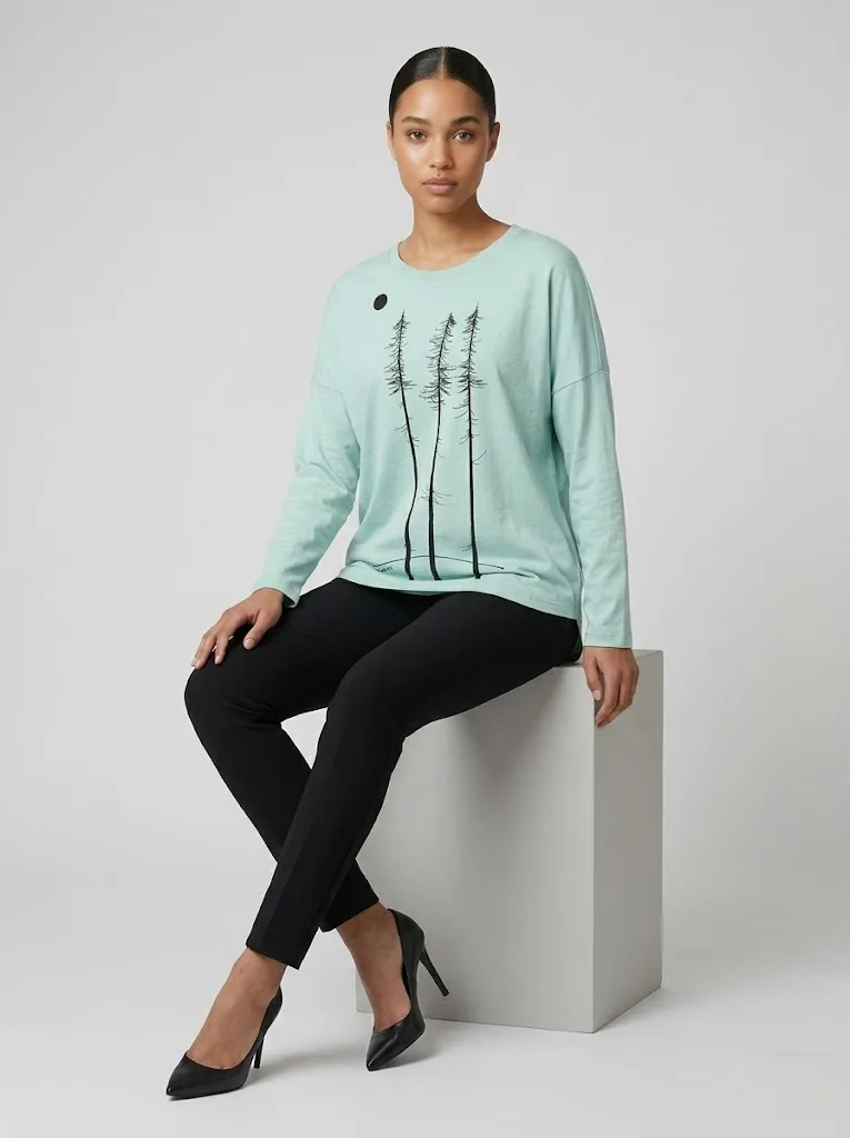Pine Tree Long Sleeve Top — photo 5