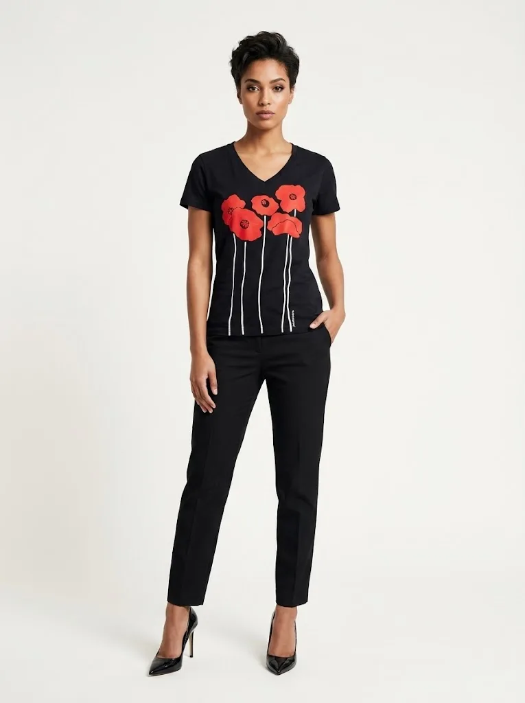 Poppy V-Neck Tee