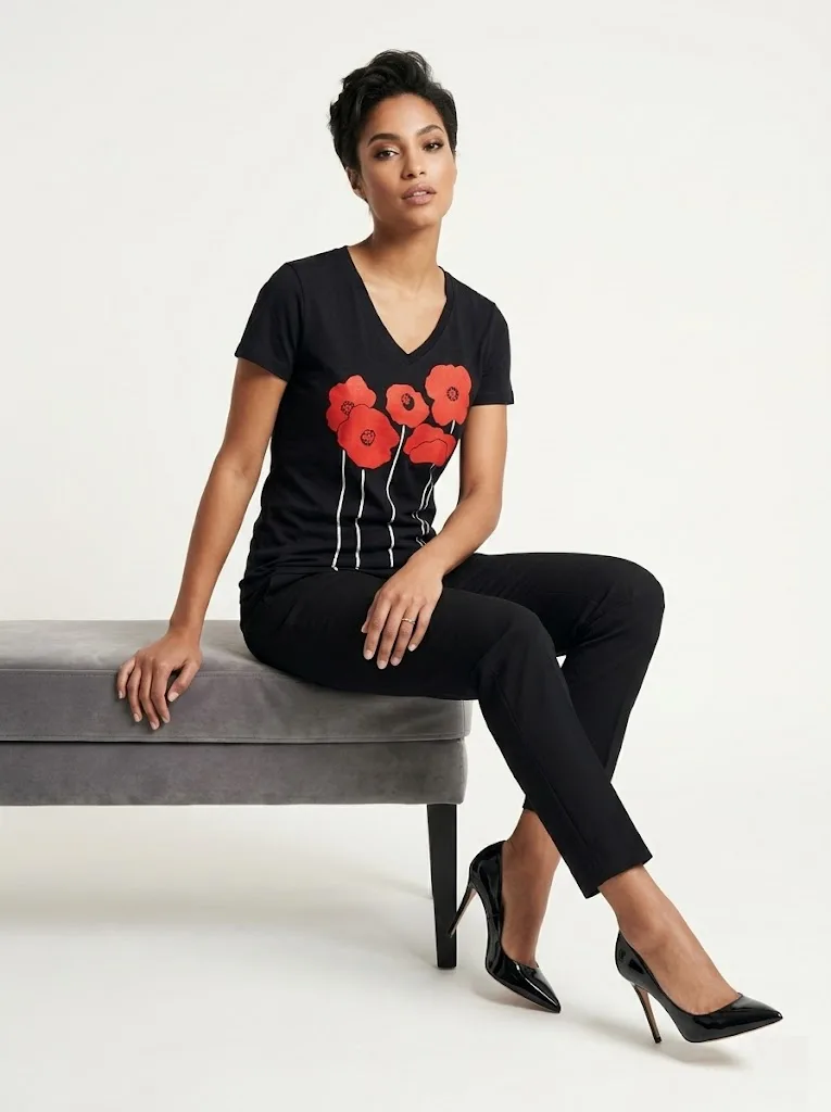 Poppy V-Neck Tee — photo 5