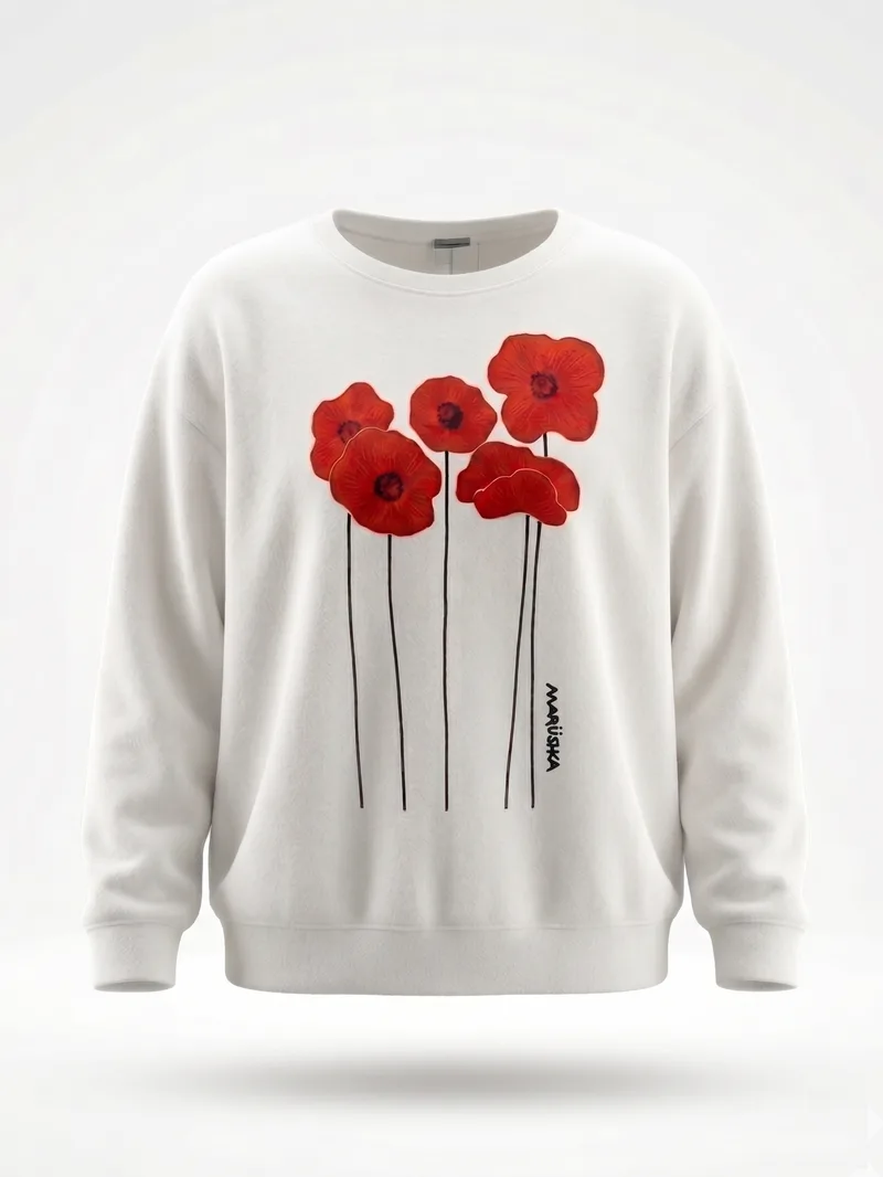 Poppy White Sweatshirt — photo 4