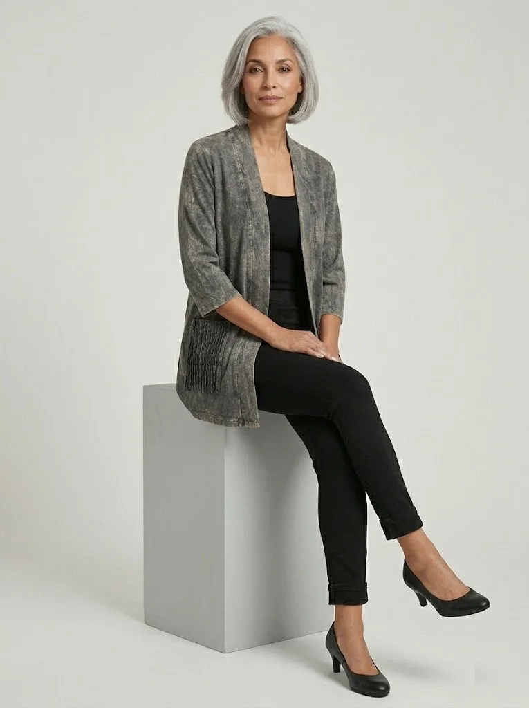 Open Casual Cardigan Elegance — photo 5