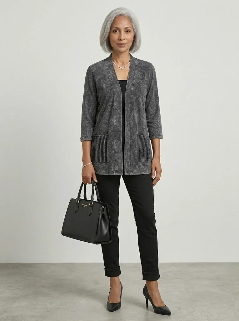 Open Casual Cardigan Elegance — photo 6