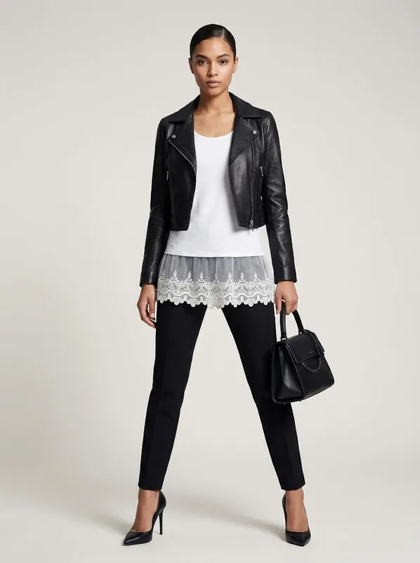 Ivory Lace Hem Shell Top — photo 3