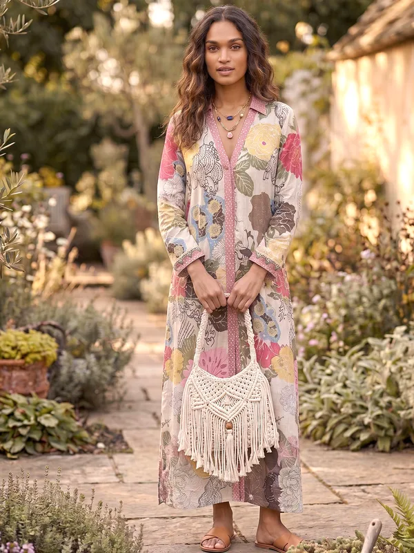 Peony Paisley Shirt Dress — photo 4