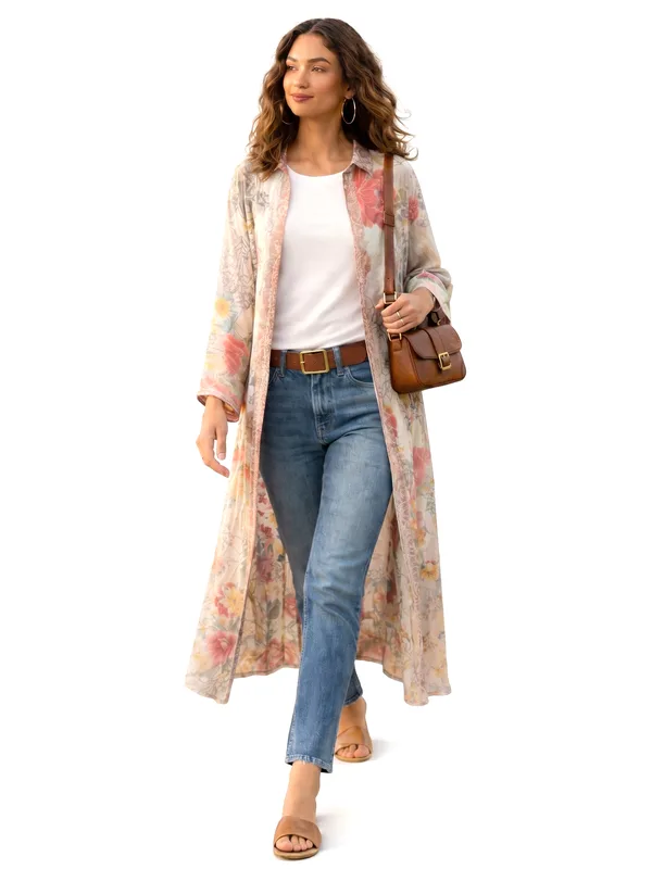 Peony Paisley Shirt Dress — photo 5