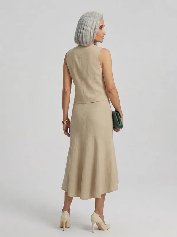 Sleeveless Vest Mermaid Skirt Set — photo 4