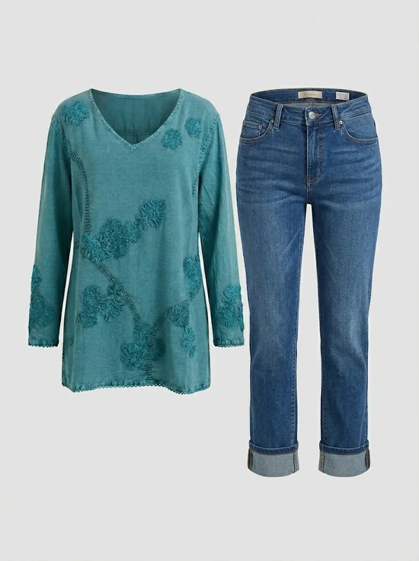 Jade Embroidered Tunic — photo 6