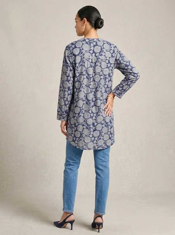 Navy Bubble Print Tunic — photo 2