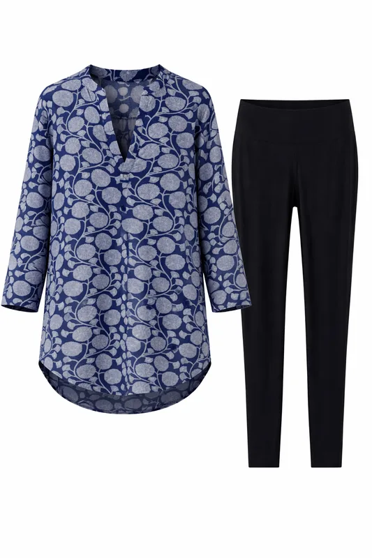 Navy Bubble Print Tunic — photo 6