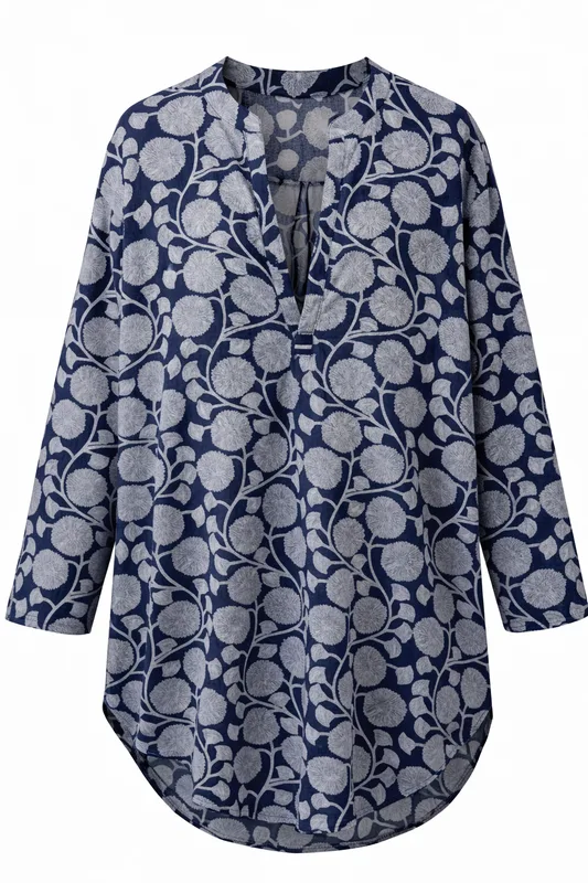 Navy Bubble Print Tunic — photo 5