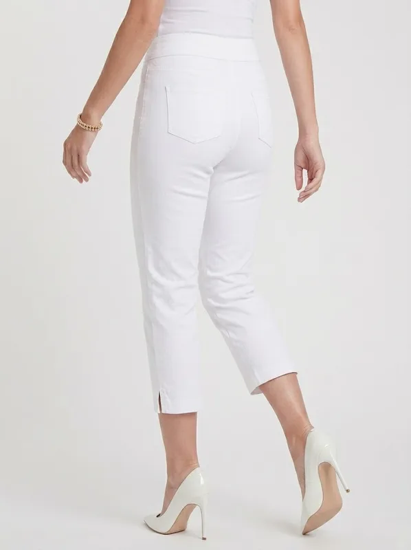 White SlimSationCapri pull on pants — photo 3
