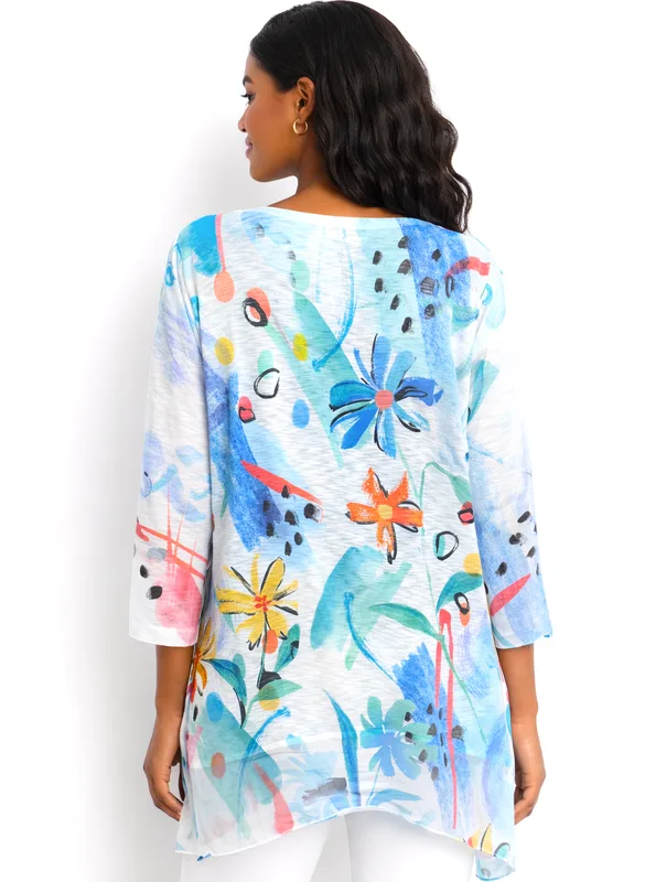 Floral Burnout Swing Tunic — photo 2