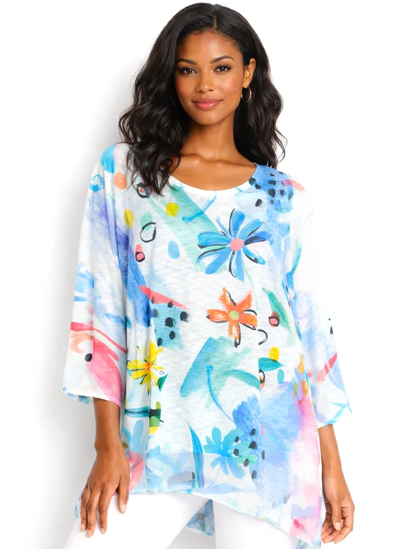 Floral Burnout Swing Tunic
