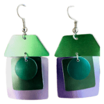 Anodized chip fade scratch resistant dangles | handcrafted aluminum earrings outstanding local artist design by Eclat by Sylvi