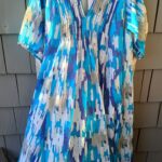 Sky dress new print feather light cotton gauze | breezy travel style for hot climate.